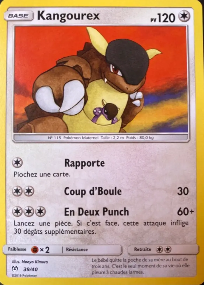 Carte Pokémon Kangourex #39 — 2019 Promo McDonald's
