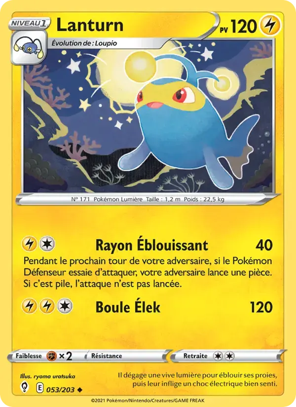 Carte Pokémon Lanturn #53 — Évolution Céleste