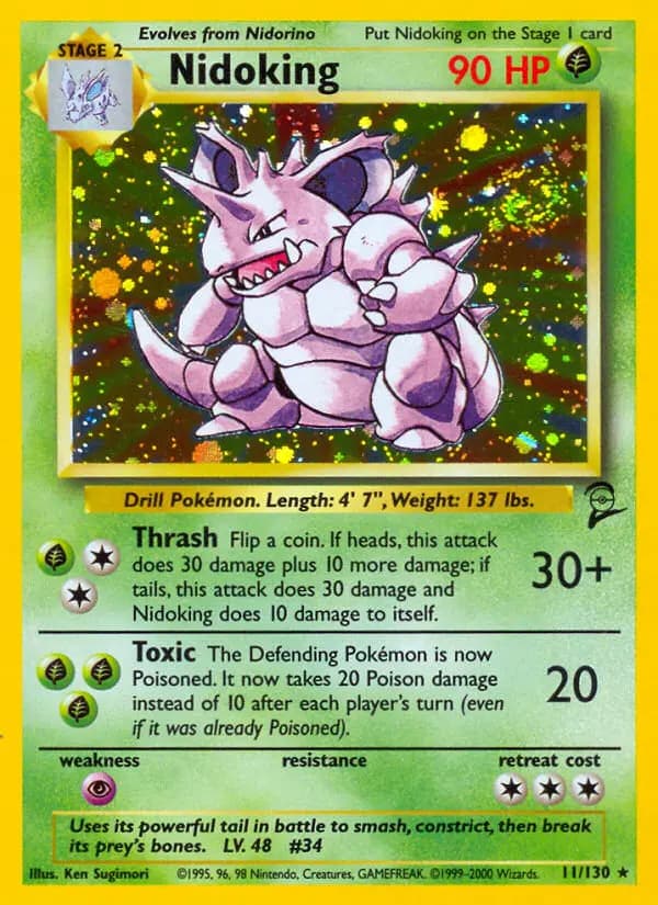 Nidoking #11 — Base Set 2