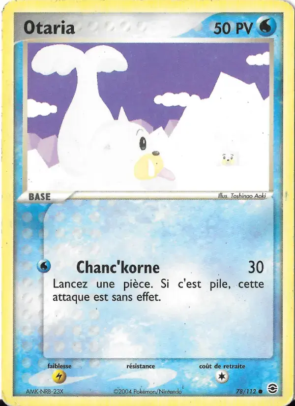 Carte Pokémon Otaria #78 — Rouge Feu & Vert Feuille