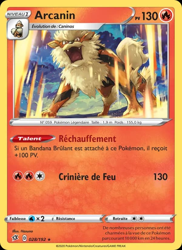 Carte Pokémon Arcanin #28 — Clash des Rebelles