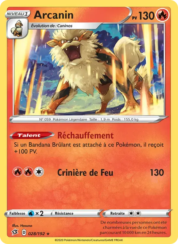 Carte Pokémon Arcanin #28 — Clash des Rebelles