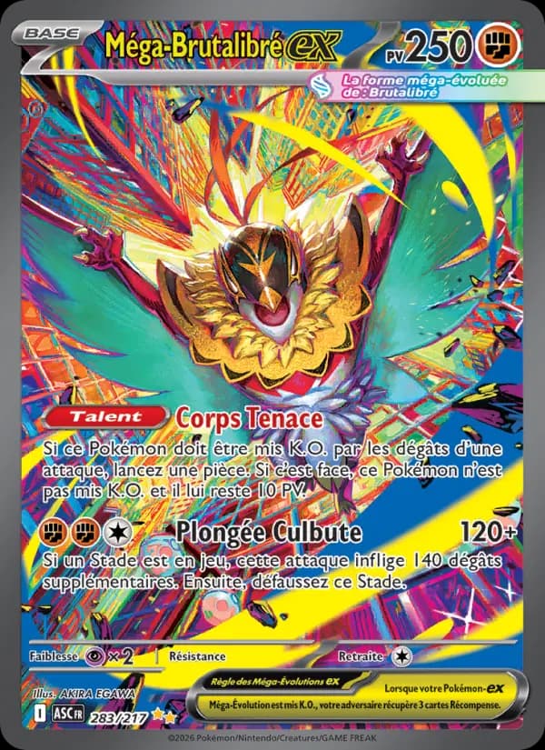 Carte Pokémon Méga-Brutalibré-ex #283 — Héros Transcendants