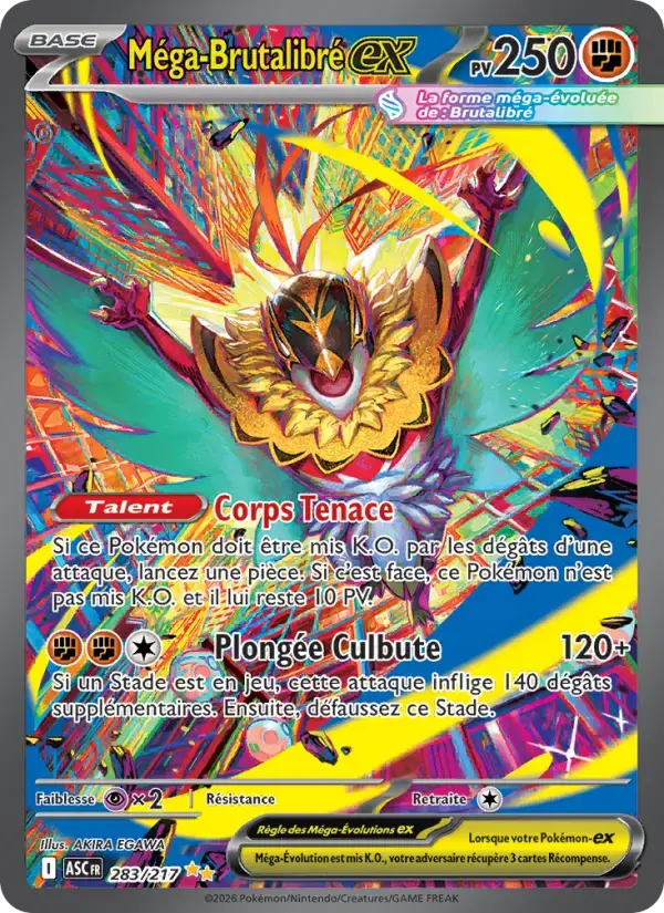 Carte Pokémon Méga-Brutalibré-ex #283 — Héros Transcendants