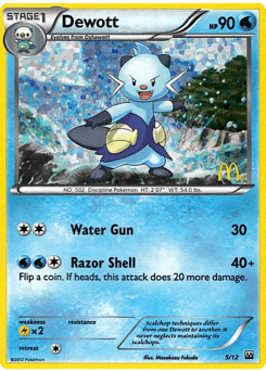 Carte Pokémon Mateloutre #5 — 2012 Promo McDonald's