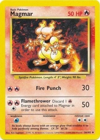 Magmar #36 — Base Set