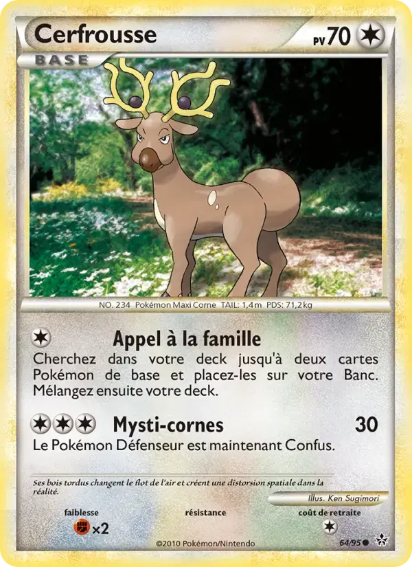 Carte Pokémon Cerfrousse #64 — Déchaînement