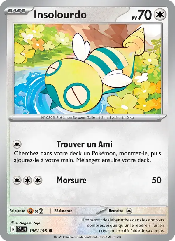 Carte Pokémon Insolourdo #156 — Évolutions à Paldea