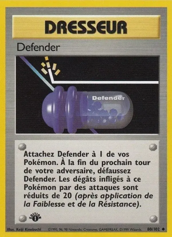Carte Pokémon Défenseur #80 — Set de Base
