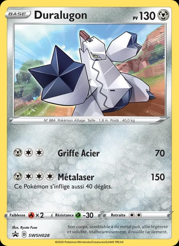 Carte Pokémon Duralugon #SWSH028 — Promos Épée et Bouclier