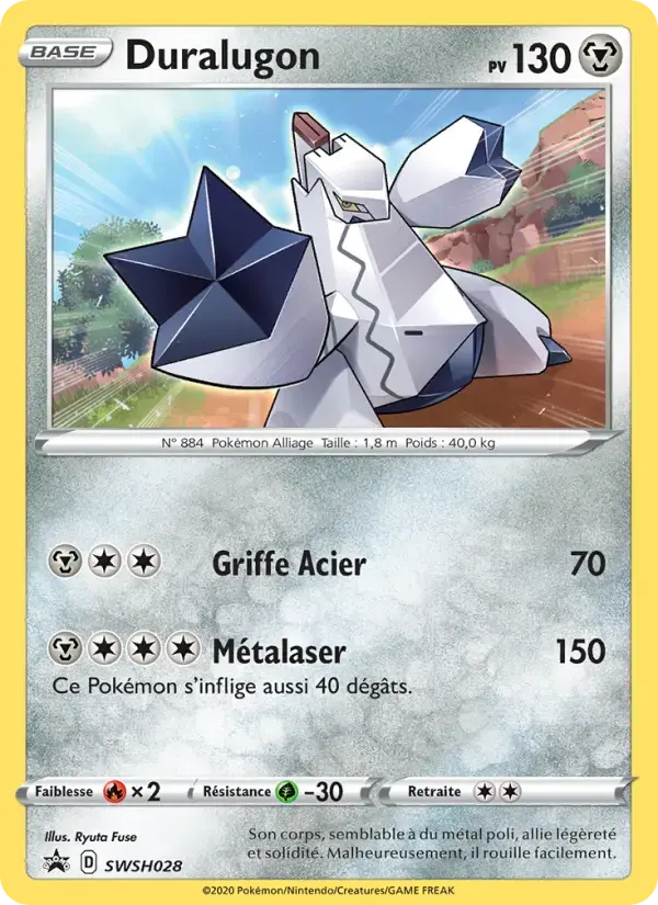 Carte Pokémon Duralugon #SWSH028 — Promos Épée et Bouclier
