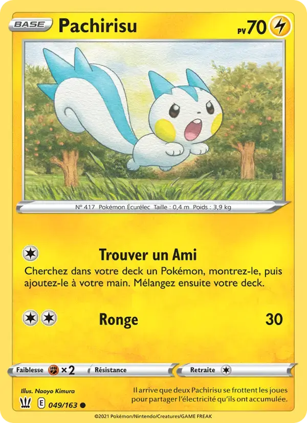 Carte Pokémon Pachirisu #49 — Styles de Combat