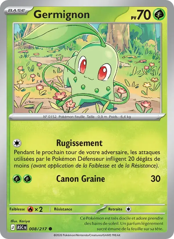 Carte Pokémon Germignon #008 — Héros Transcendants