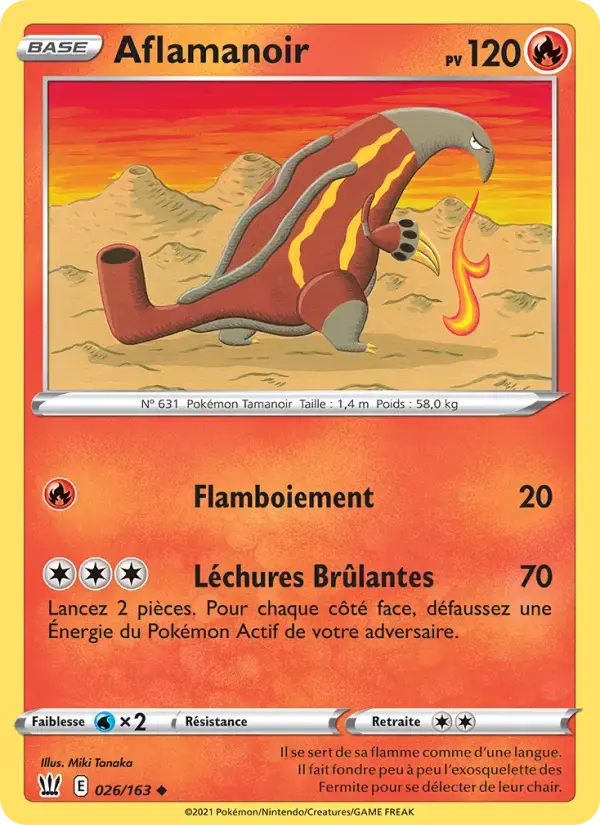 Carte Pokémon Aflamanoir #26 — Styles de Combat