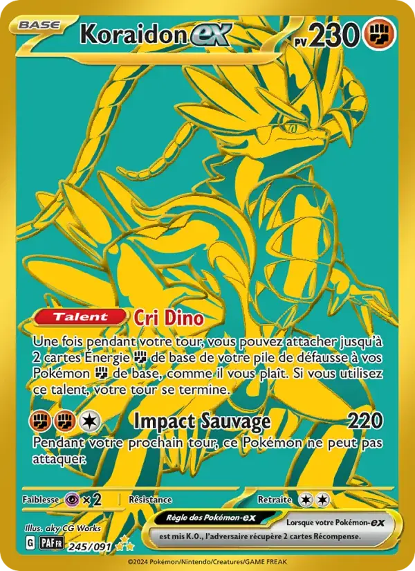Carte Pokémon Koraidon-ex #245 — Destinées de Paldea