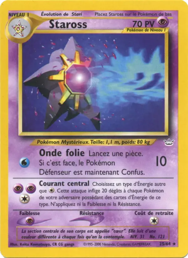 Carte Pokémon Staross #25 — Neo Revelation