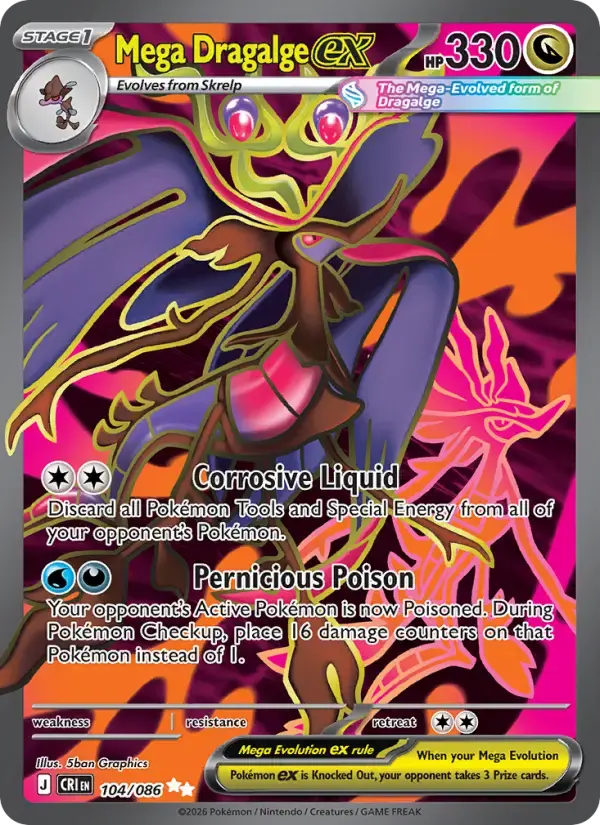 Mega Dragalge ex #104 — Chaos Rising