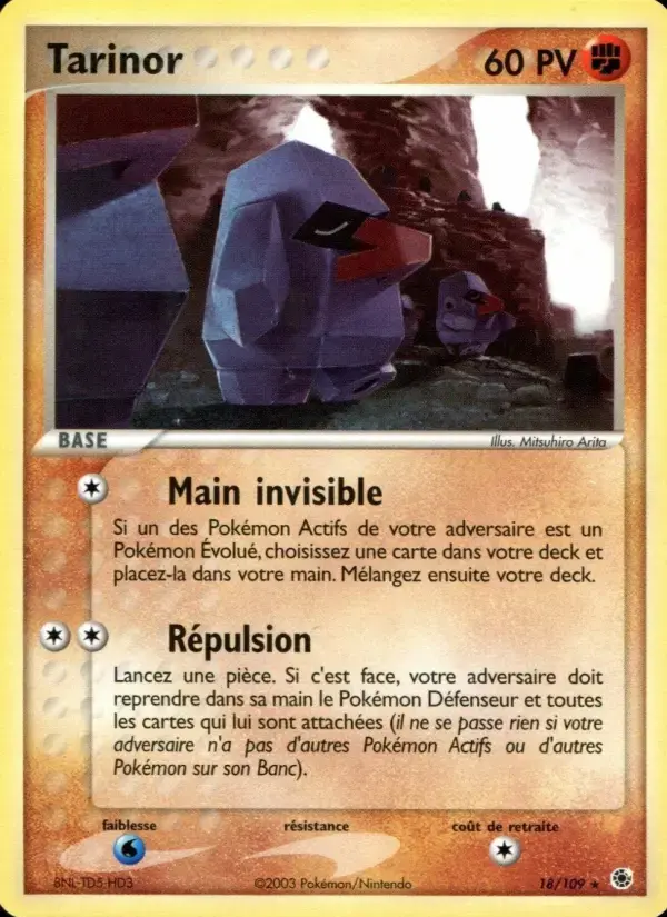 Carte Pokémon Tarinor #18 — Rubis & Saphir