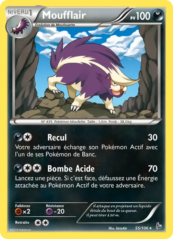 Carte Pokémon Moufflair #55 — Étincelles