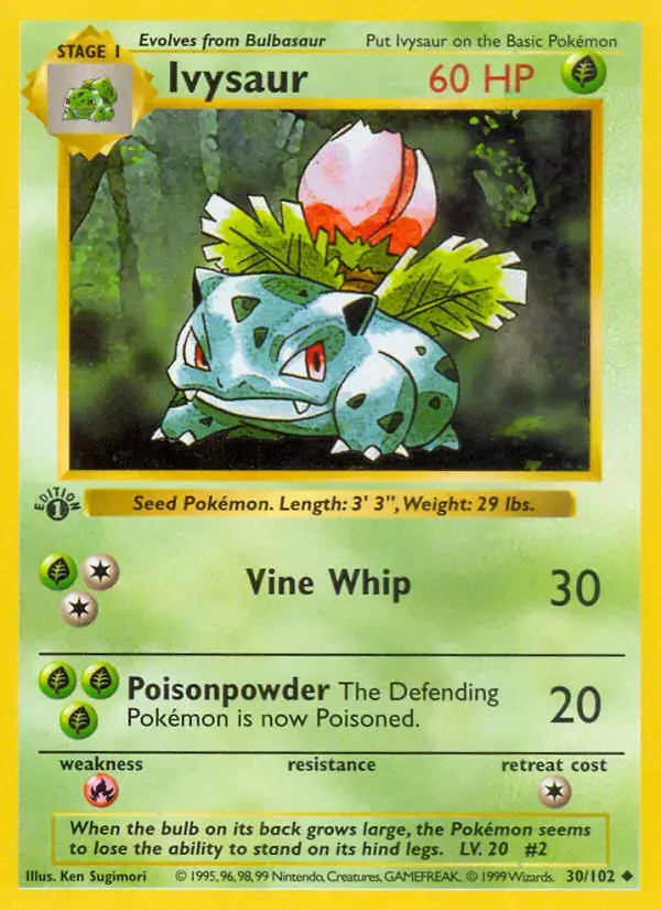 Ivysaur #30 — Base Set
