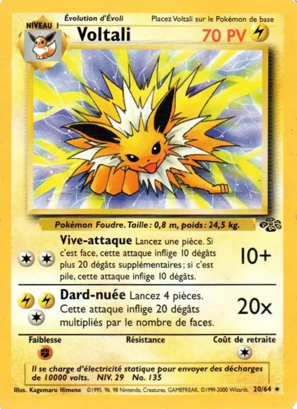 Carte Pokémon Voltali #20 — Jungle
