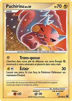 Carte Pokémon Pachirisu #43 — Aube Majestueuse