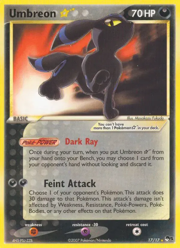 Carte Pokémon Noctali ★ #17 — POP 5