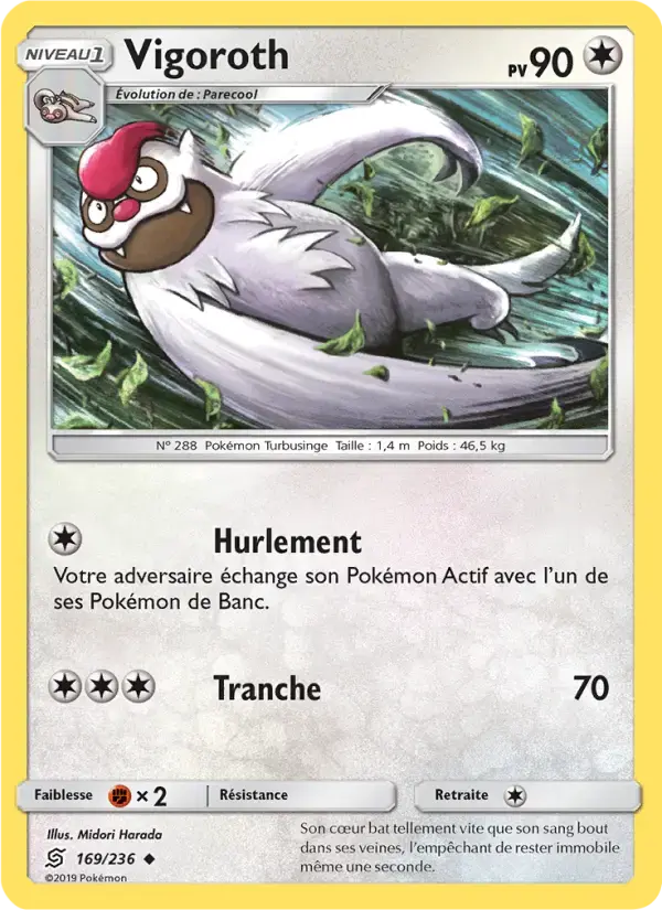 Carte Pokémon Vigoroth #169 — Harmonie des Esprits