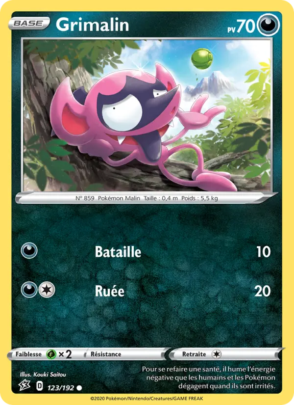 Carte Pokémon Grimalin #123 — Clash des Rebelles