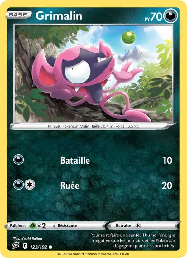 Carte Pokémon Grimalin #123 — Clash des Rebelles