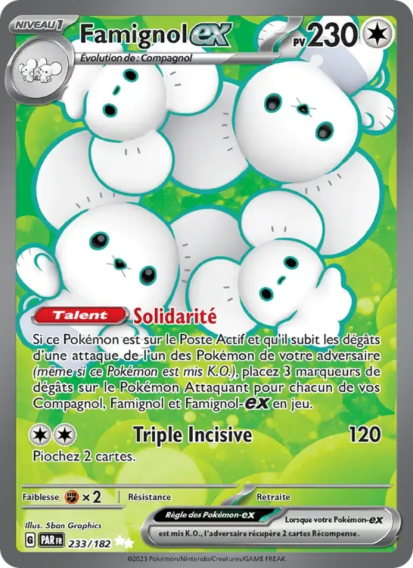 Carte Pokémon Famignol-ex #233 — Faille Paradoxe