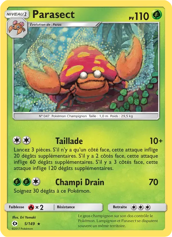 Carte Pokémon Parasect #5 — Soleil et Lune
