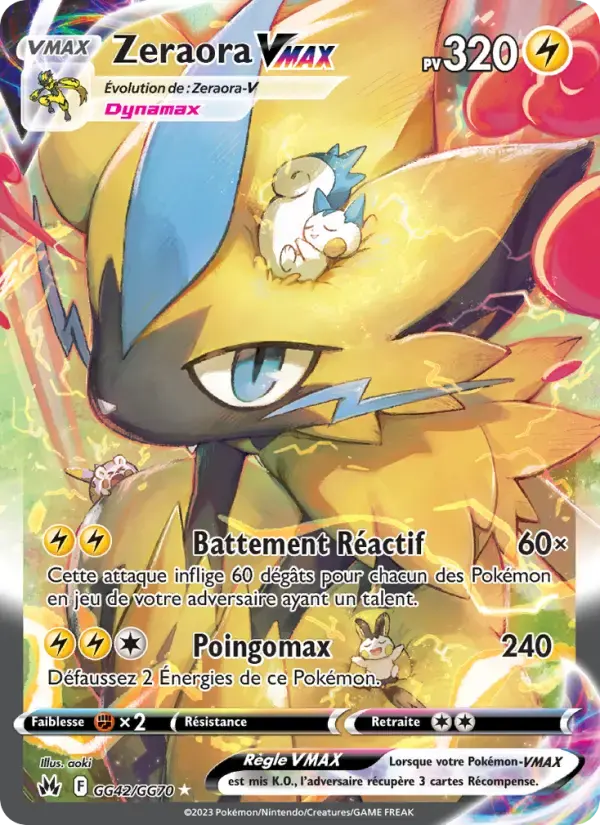 Carte Pokémon Zeraora VMAX #GG42 — Zénith Suprême