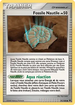 Carte Pokémon Fossile Nautile #91 — Aube Majestueuse