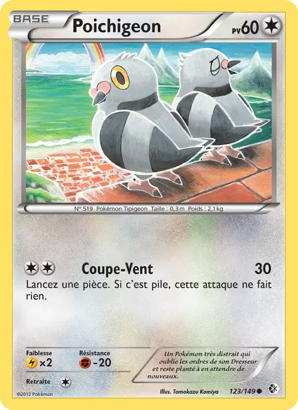 Carte Pokémon Poichigeon #123 — Frontières Franchies