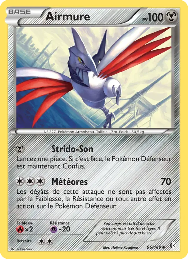 Carte Pokémon Airmure #96 — Frontières Franchies