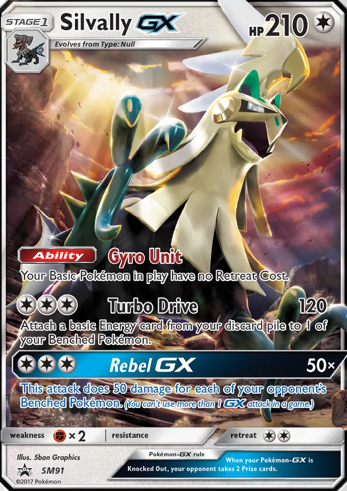 Carte Pokémon Silvallié GX #SM91 — Promos Soleil et Lune