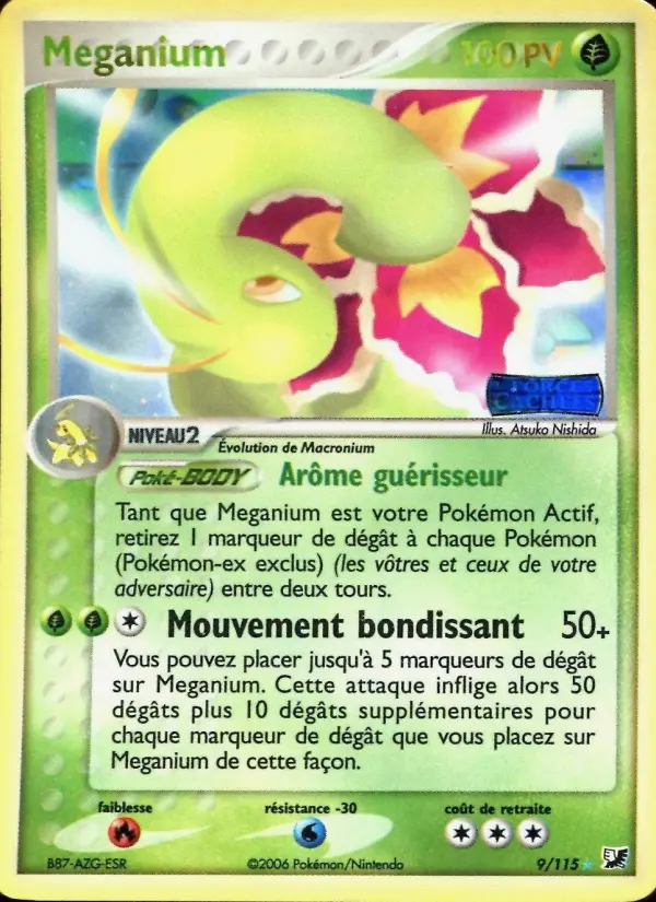 Carte Pokémon Meganium #9 — Forces Cachées