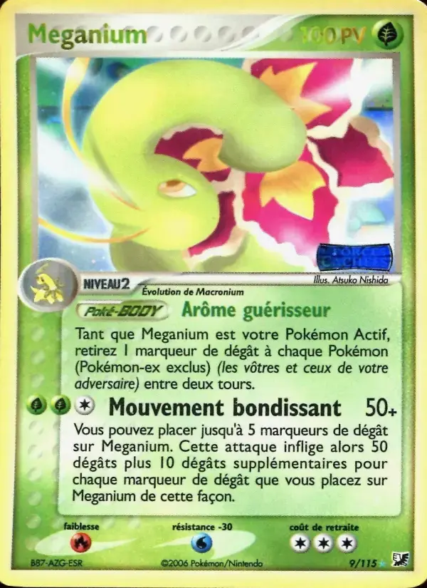 Carte Pokémon Meganium #9 — Forces Cachées