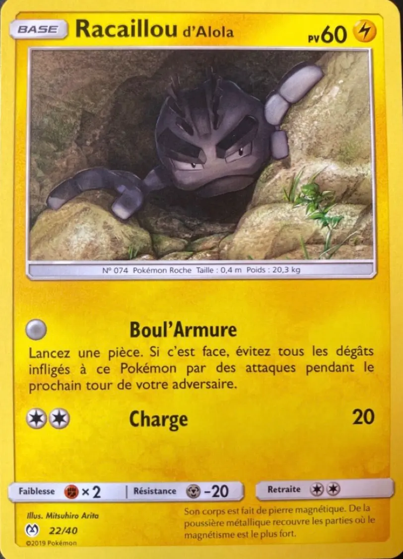 Carte Pokémon Racaillou d'Alola #22 — 2019 Promo McDonald's