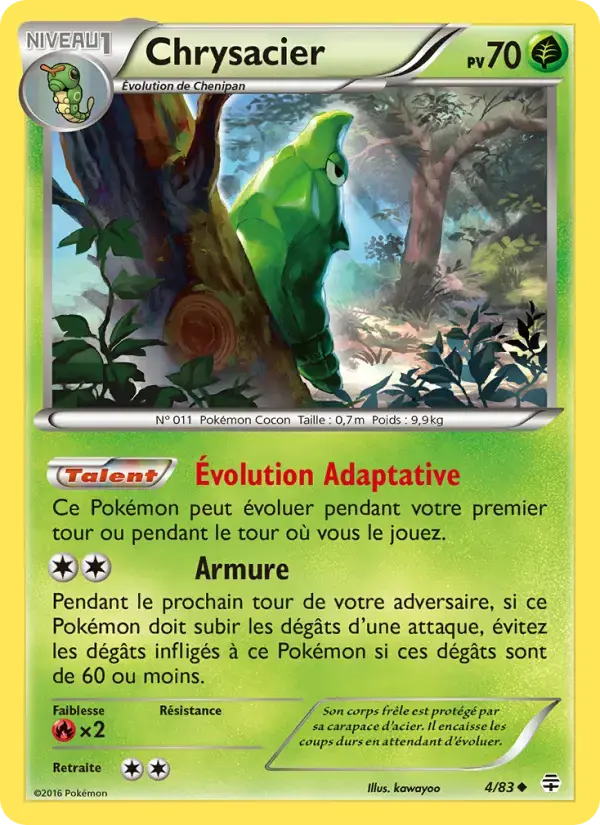 Carte Pokémon Chrysacier #4 — Générations