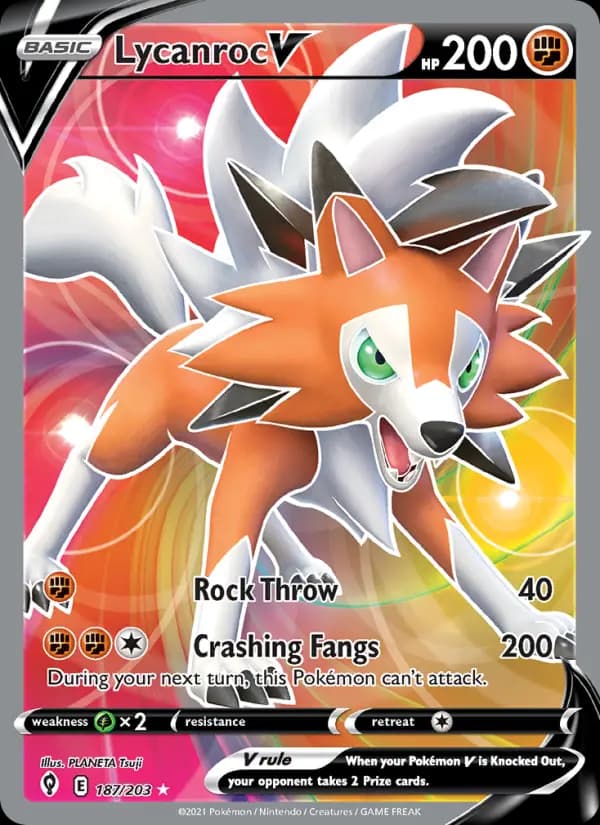Lycanroc V #187 — Evolving Skies