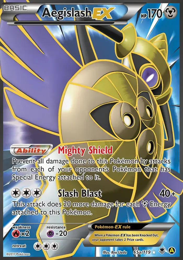 Carte Pokémon Aegislash EX #65a — Vigueur Spectrale