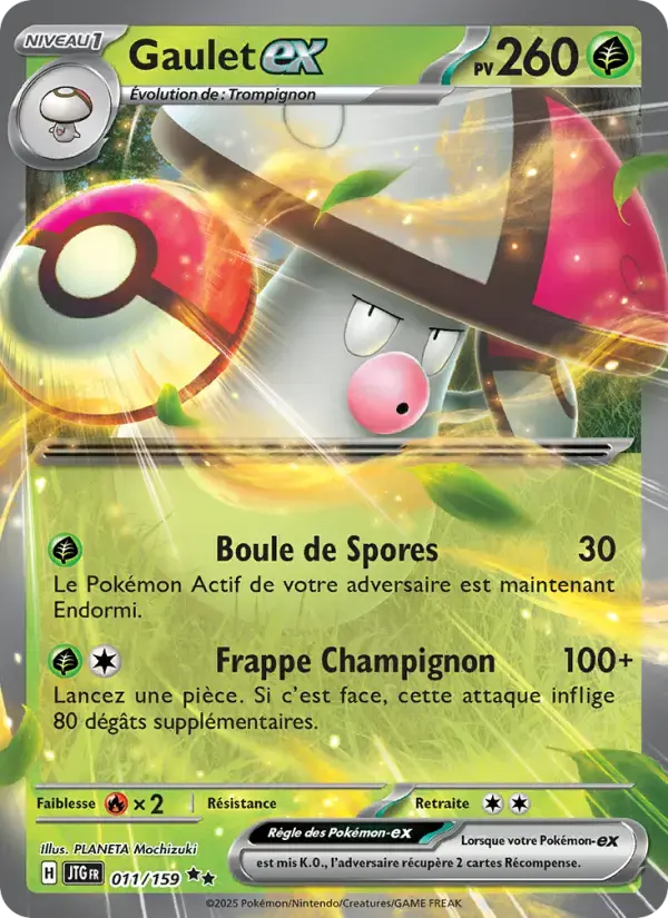 Carte Pokémon Gaulet-ex #011 — Aventures Ensemble
