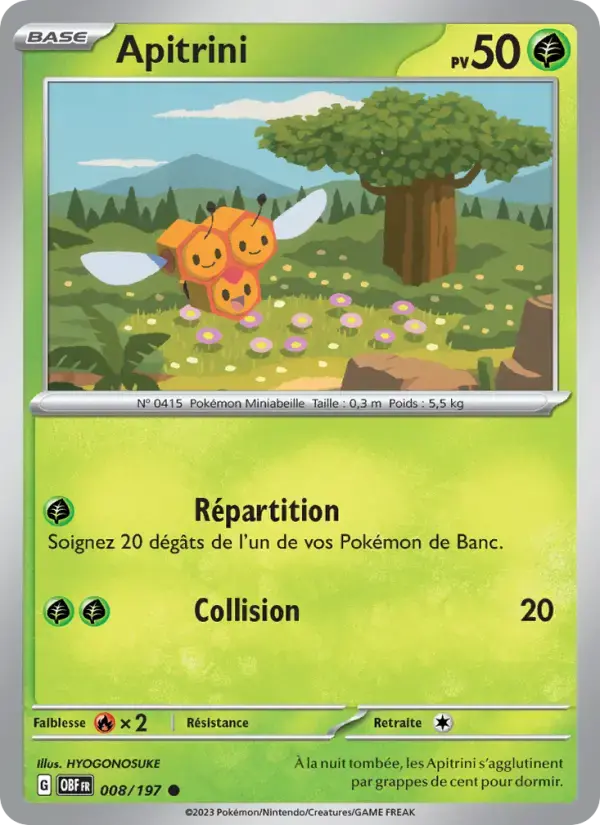 Carte Pokémon Apitrini #008 — Flammes Obsidiennes