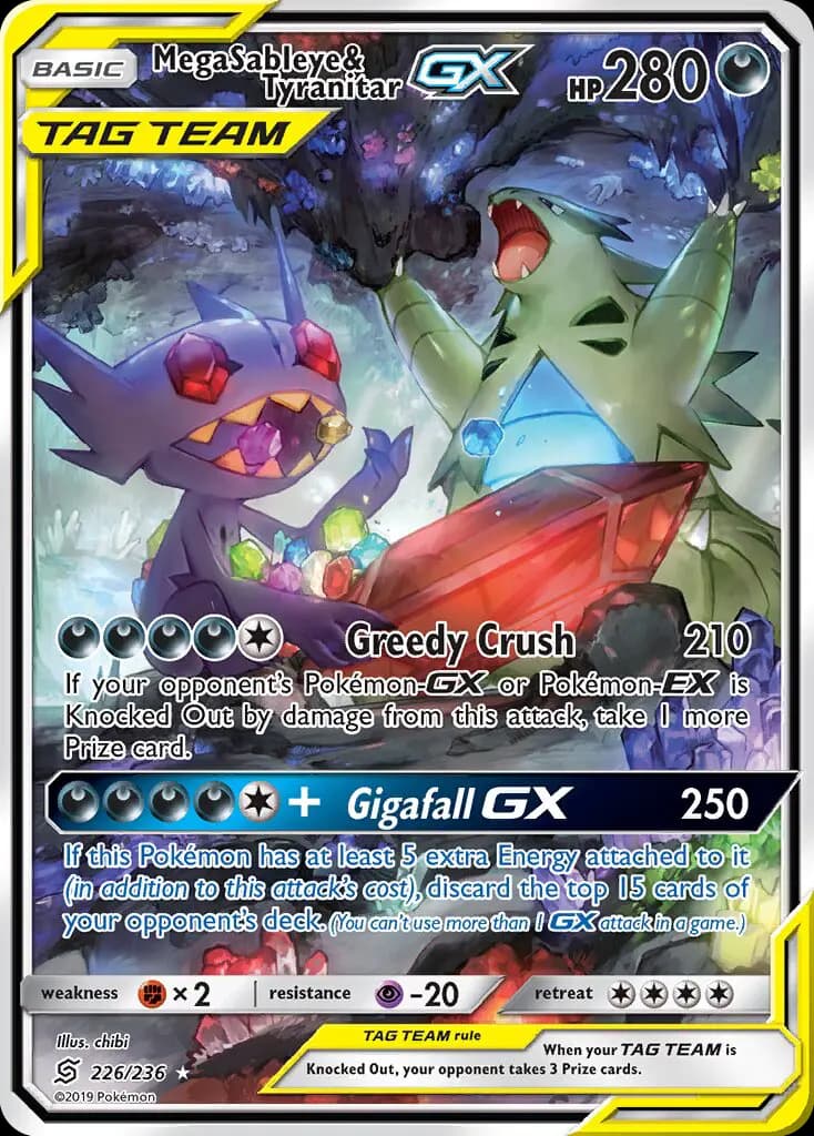 Mega Sableye & Tyranitar GX #226 — Unified Minds