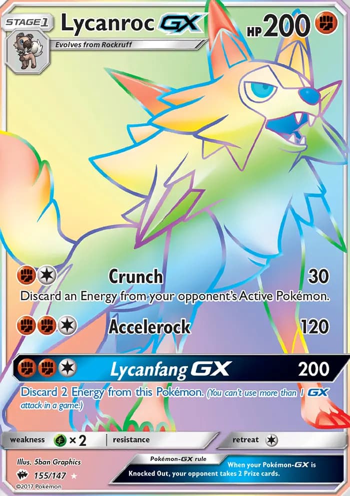 Lycanroc GX #155 — Burning Shadows