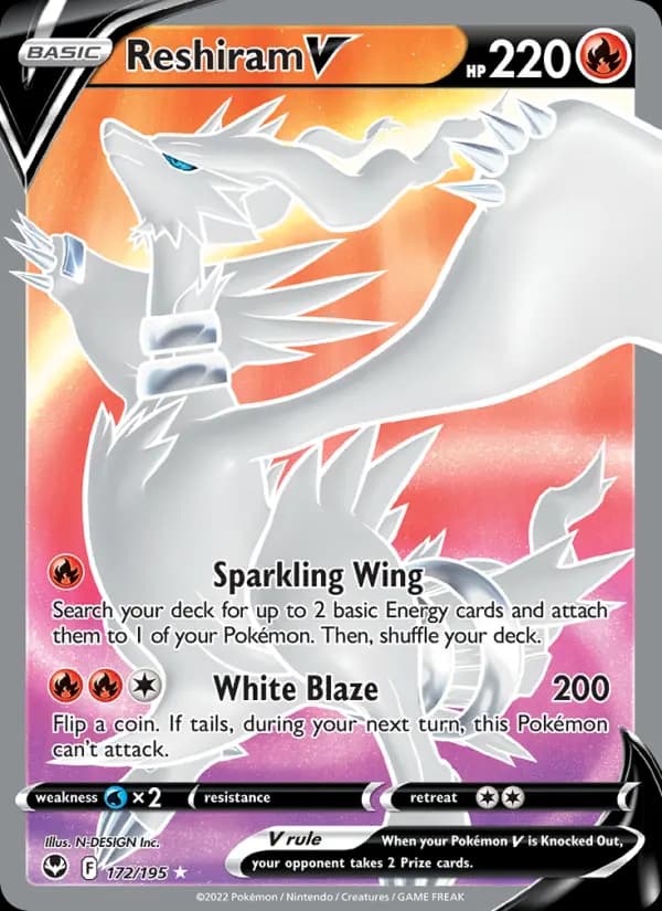 Reshiram V #172 — Silver Tempest