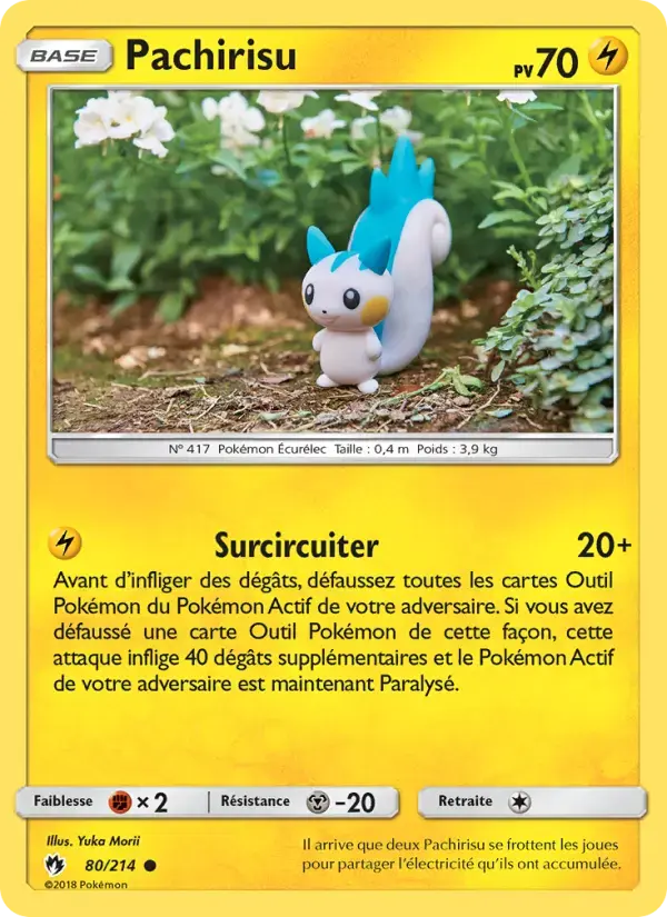 Carte Pokémon Pachirisu #80 — Tonnerre Perdu