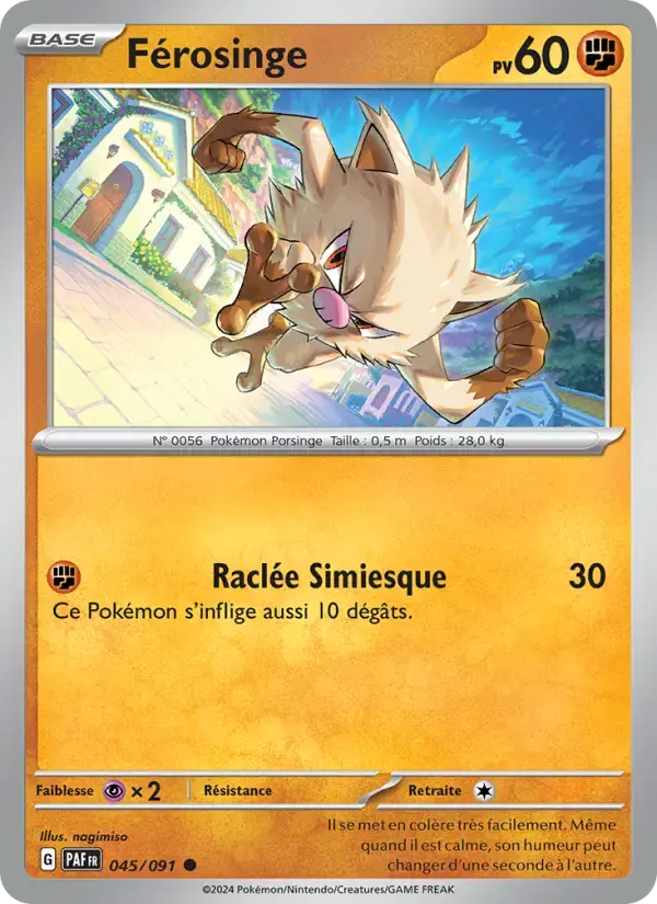 Carte Pokémon Férosinge #045 — Destinées de Paldea